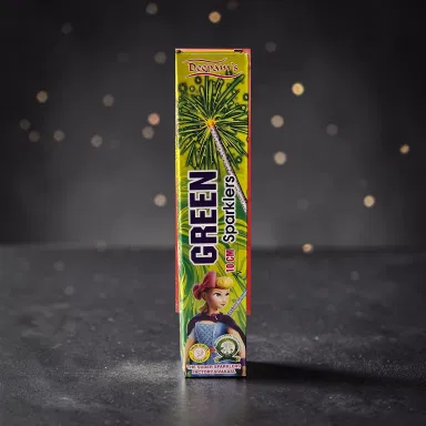 10 Cm Green Sparklers Crackers