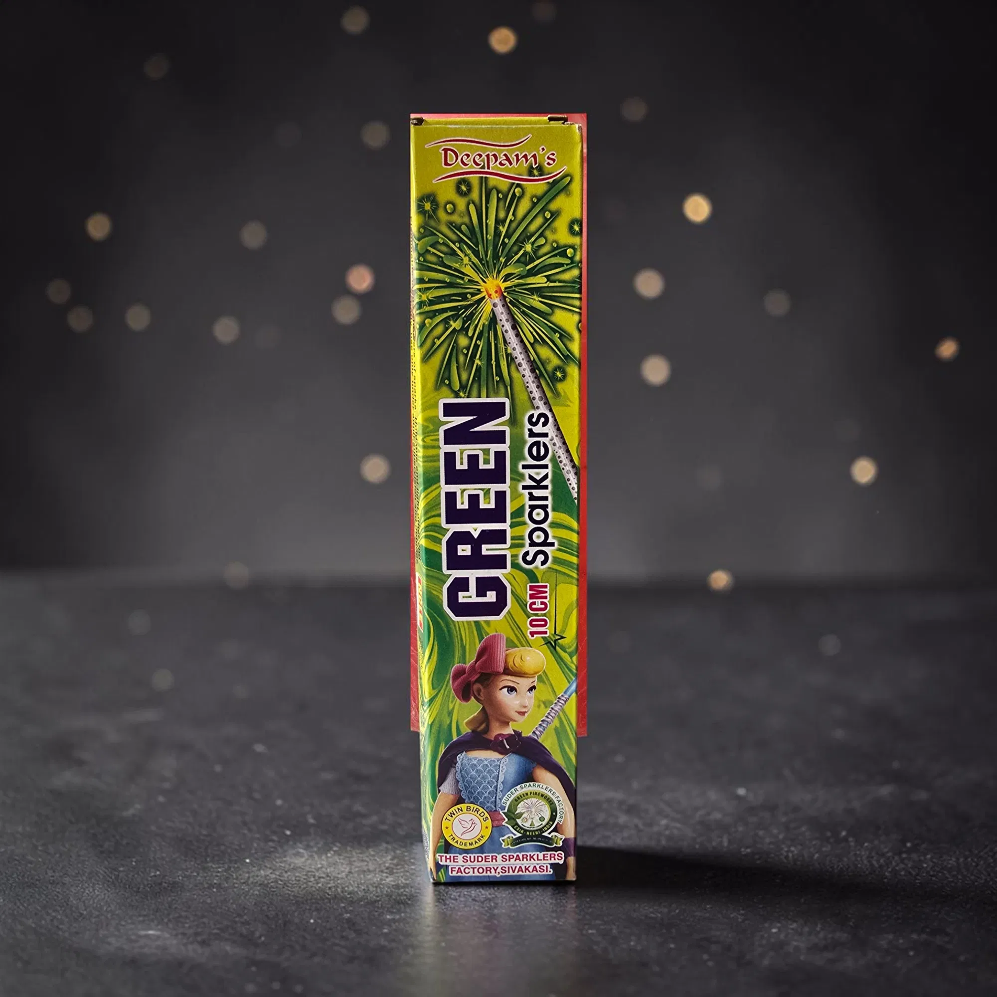 10 Cm Green Sparklers Crackers