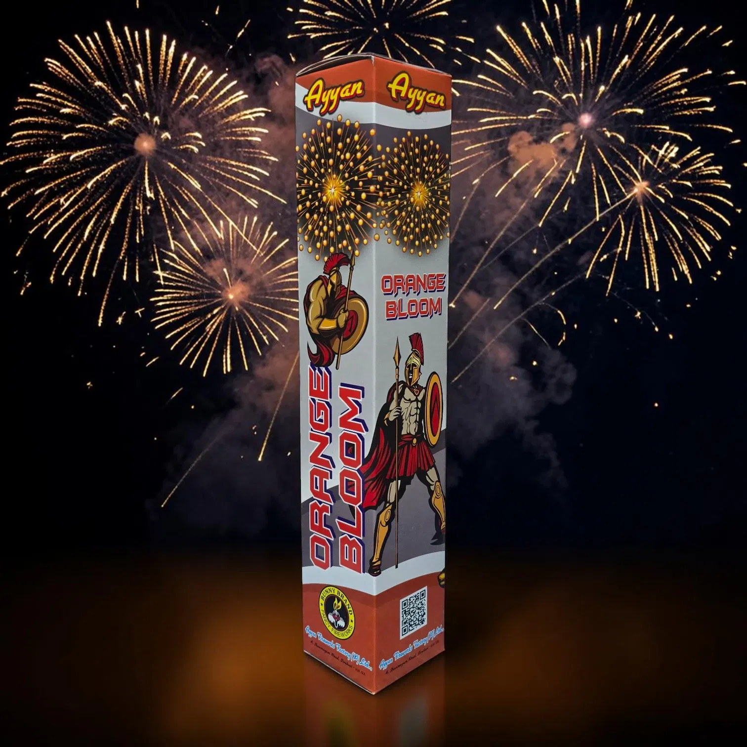 2.5" Pipe Orange - Ayyan Fancy Single Sky Shot Crackers
