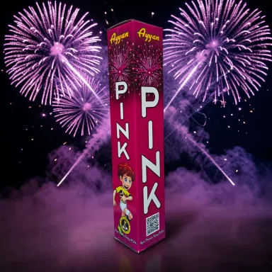 2.5" Pipe Pink - Ayyan Fancy Single Sky Shot Crackers