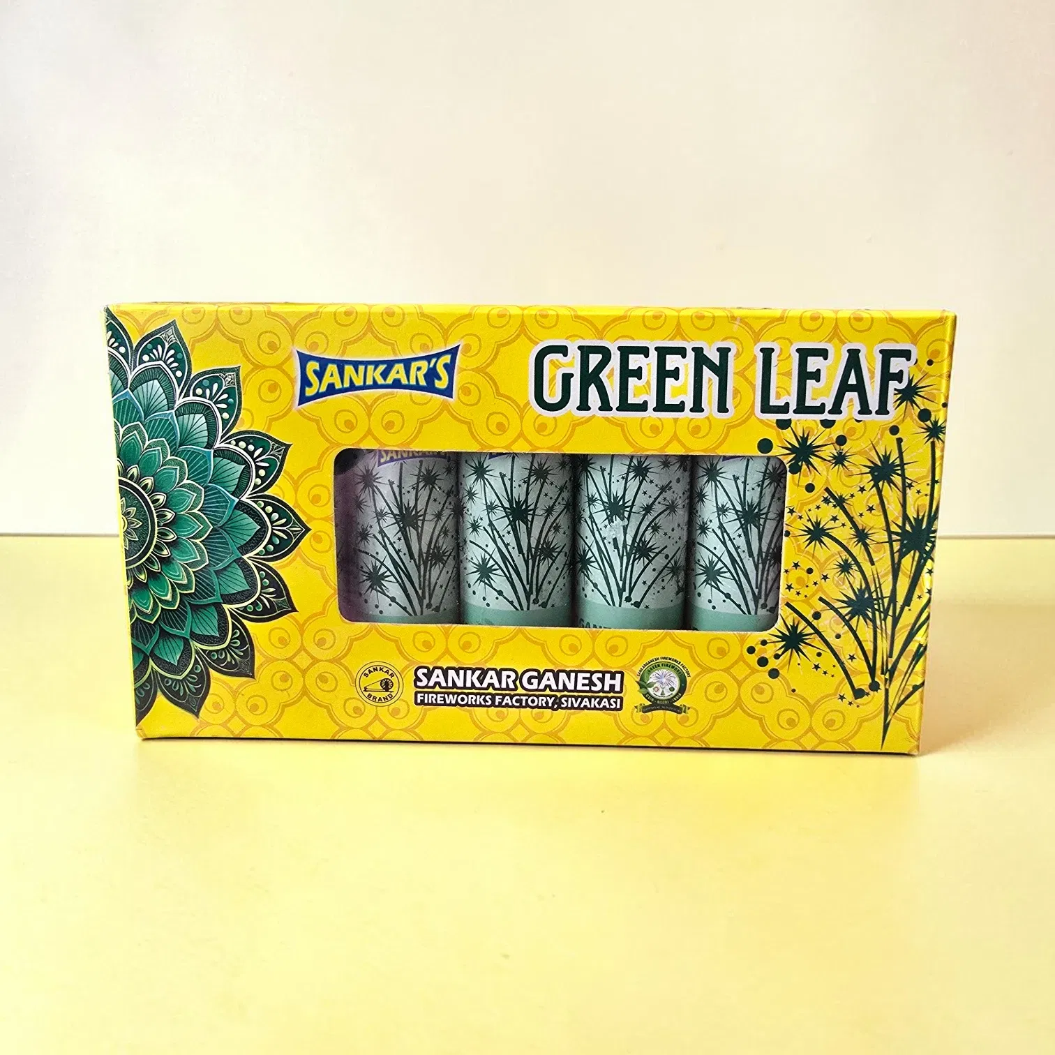 3" Green Leaf Fancy Fountain Crackers