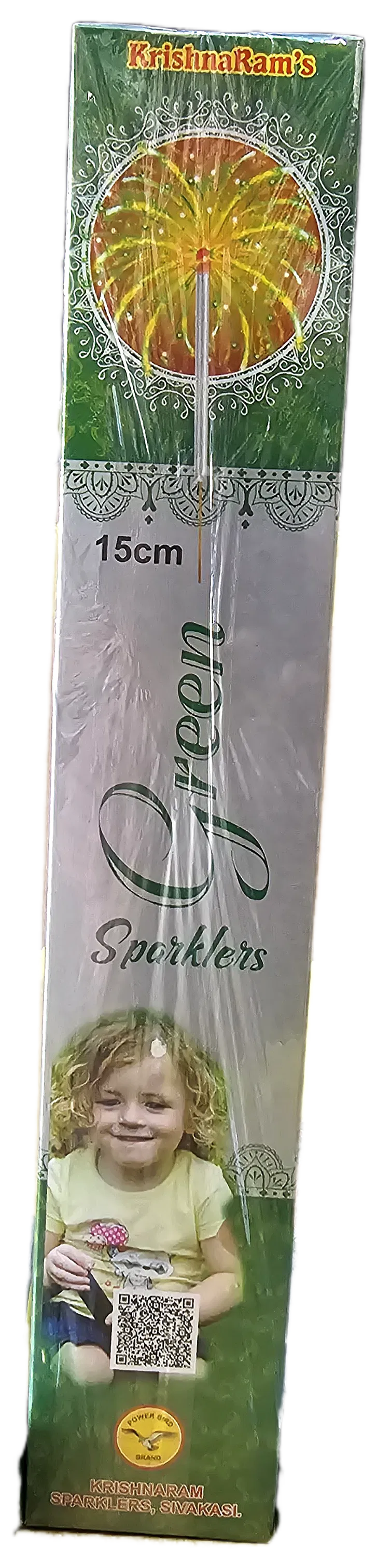 15 Cm Green Sparklers Crackers