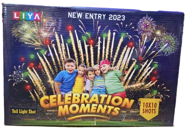 CELEBRATION MOMENT Liya 10 * 10 Colour Tail Light Shots Crackers