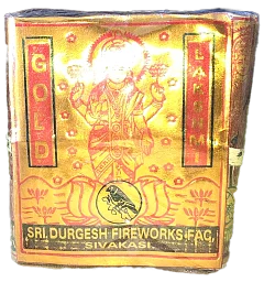 4” Deluxe Gold Lakshmi Crackers