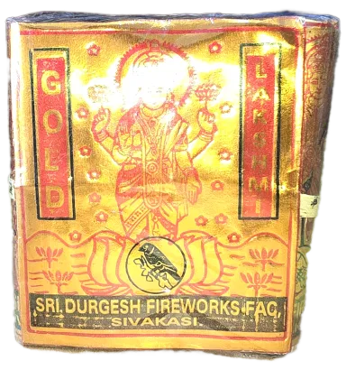 4” Deluxe Gold Lakshmi Crackers