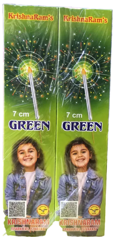 7 cm Green Sparklers Crackers