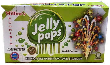 Multi-Color Fancy Fountain - 3 Inch Jelly Pops Crackers