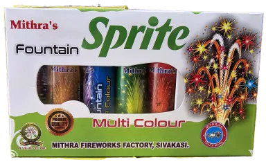 Sprite 4-Inch Multi-Color Fancy Fountain Crackers